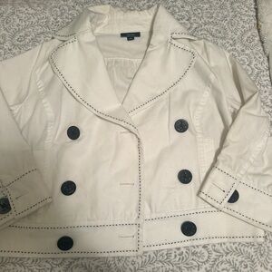 Women's White Double-Breasted Jacket